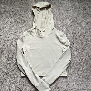 Long sleeve athletic crop top hoodie - BuffBunny